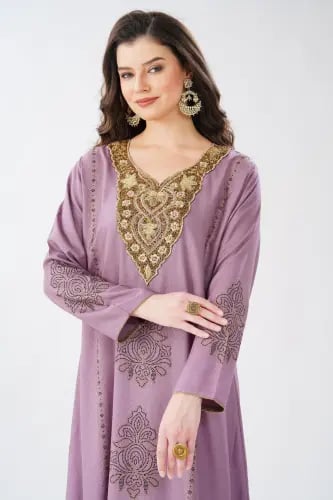 جلابية استقبال لون موف موديل WS6-134