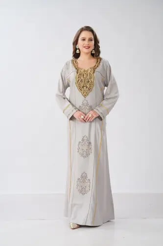 جلابية استقبال لون رمادي موديل WS6-148