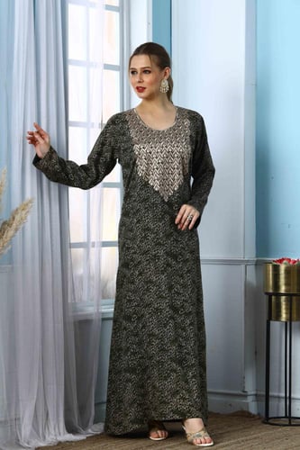 جلابية مخور اماراتي لون زيتي موديل SX5-51