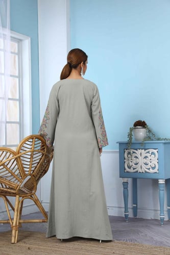 جلابية استايل مغربي لون اخضر عشبي موديل DB5-46