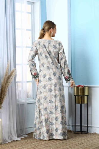 جلابية مخور اماراتي بصدرية منقوشة عشبي موديل DB5-7...