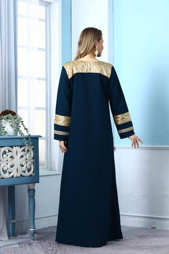 جلابية استقبال لون بترولي موديل WS5-108