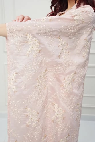 جلابية كويتي تصميم فراشة لون وردي موديل CH6-79