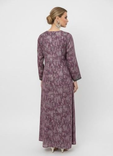 جلابية كشميري صدرية اردني لون لحمي موديل SQ6-171