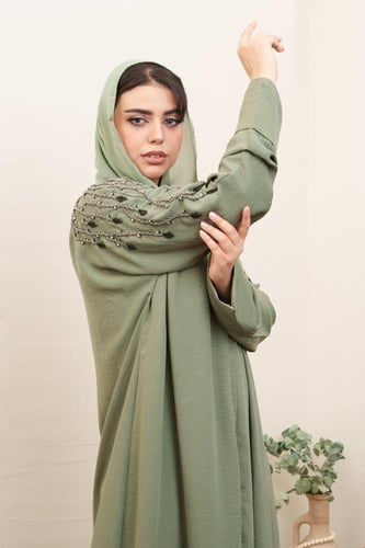 عباية سهرة زيتوني موديل MR-001