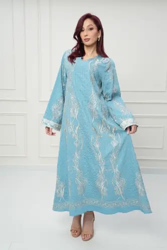 جلابية كويتي لون بترولي موديل CH6-67