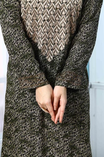 جلابية مخور اماراتي لون زيتي موديل SX5-51