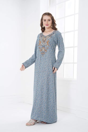 جلابية كشميري لون رمادي موديل SQ5-172