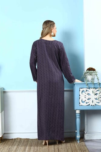 جلابية كشميري لون موف موديل SQ5-134