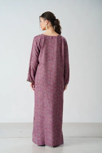 جلابية كشميري صدرية اردني لون لحمي موديل SQ6-192