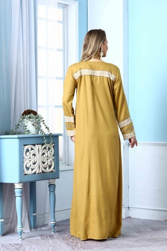 جلابية استقبال استايل بحريني لون كموني موديل WS5-1...