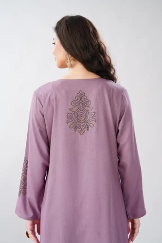 جلابية استقبال لون موف موديل WS6-134