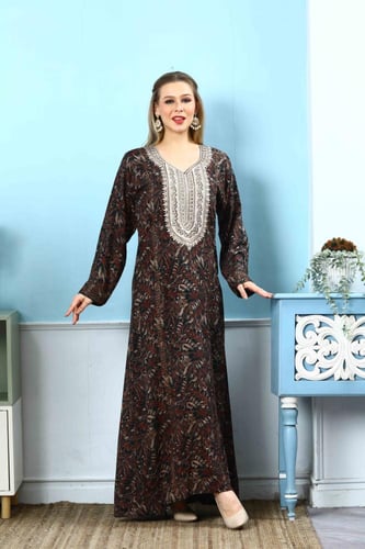 جلابية مخور اماراتي لون زيتي موديل SX5-50