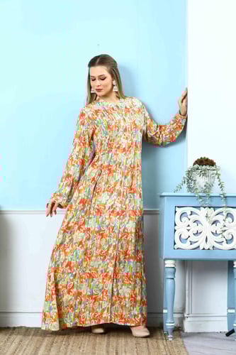 جلابية استايل كويتي ملونه موديل DB5-63A