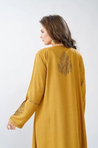 جلابية استقبال لون كموني موديل WS6-141