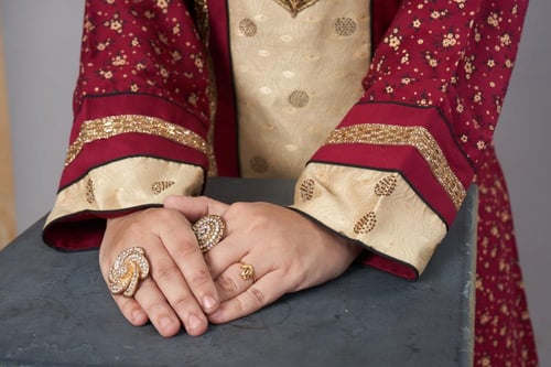 جلابية استقبال لون عودي بوليستر مع قطن موديل WS4-9...