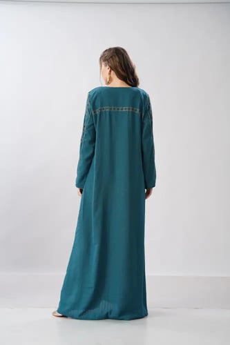 جلابية استقبال لون بترولي موديل WS6-161