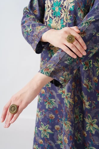 جلابية استايل مخور اماراتي لون بترولي موديل SX6-10...