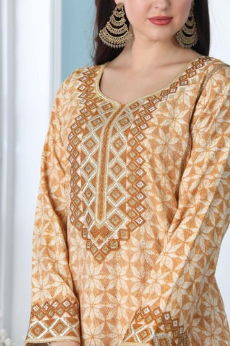 جلابية استايل امارتي لون بيج موديل DB5-90