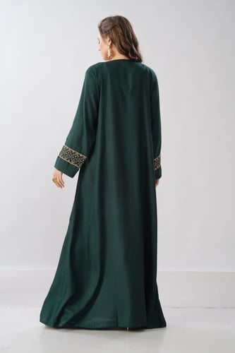 جلابية استايل بحريني لون اخضر موديل WS6-150