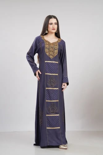 جلابية استقبال لون بنفسجي موديل WS6-142