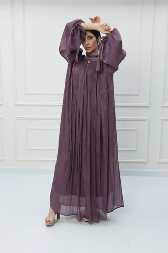 فستان اورجانزا كويتي لون بنفسجي موديل CH6-116