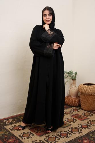 عباية قطري سوداء موديل MR-014