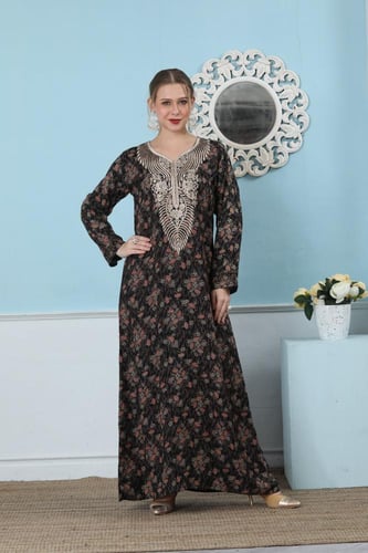 جلابية مخور اماراتي لون اسود موديل SX5-56