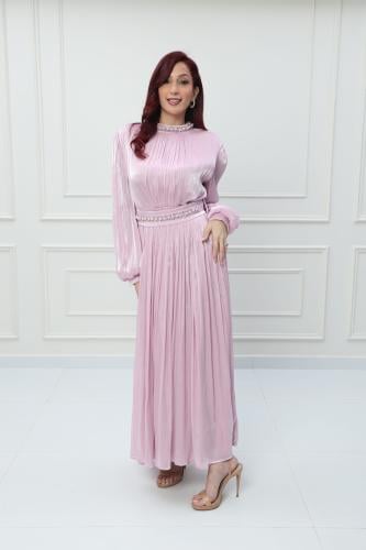 فستان اورجانزا كويتي لون بينك موديل CH6-115