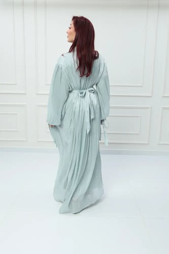 فستان اورجانزا كويتي لون ازرق تيفاني موديل CH6-116