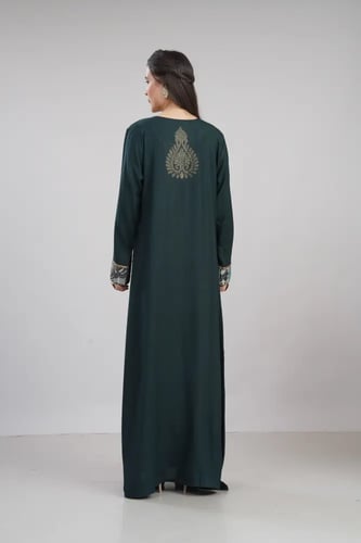 جلابية استقبال لون زيتي موديل WS6-146