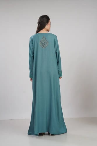 جلابية استقبال لون بترولي موديل WS6-142