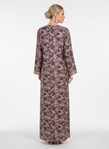 جلابية كشميري صدرية معين لون عودي موديل SQ6-175