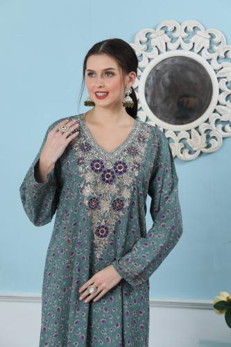 جلابية مخور اماراتي لون عشبي موديل SX5-52