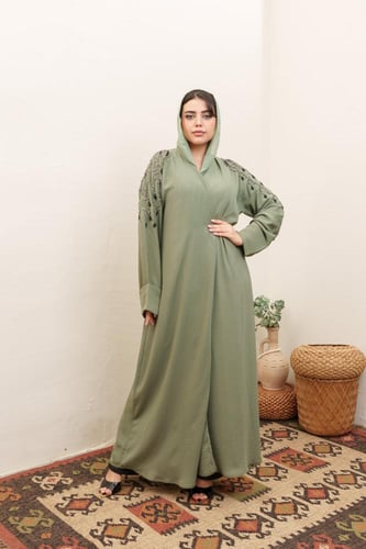 عباية سهرة زيتوني موديل MR-001