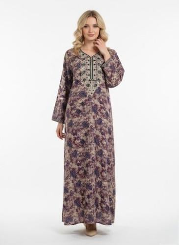 جلابية كشميري صدرية معين لون عودي موديل SQ6-175