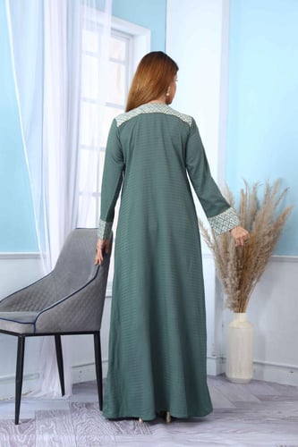 جلابية استقبال لون عشبي موديل WS5-110