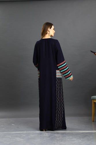 جلابية استايل عسيري لون كحلي موديل DB5-75