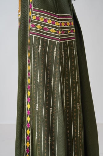 جلابية استايل عسيري لون مينت جرين موديل DB6-153