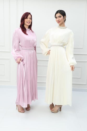 فستان اورجانزا كويتي لون سكري موديل CH6-115