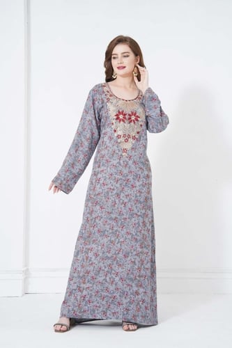 جلابية مخور اماراتي رمادي موديل SX5-84