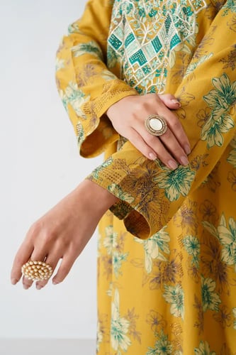 جلابية استايل مخور اماراتي لون كموني موديل SX6-109