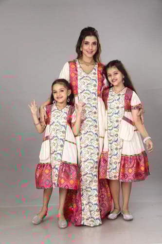 جلابية قرقيعان بناتي لون بينك موديل BB-08