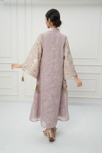 جلابية كويتي لون موف موديل CH6-64