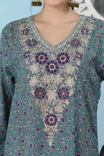 جلابية مخور اماراتي لون عشبي موديل SX5-52