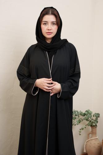 عباية كلوش سوداء موديل MR-004
