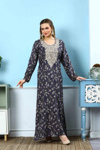 مخور اماراتي جامبو نسائي لون موف بصدرية مطرزة مودي...