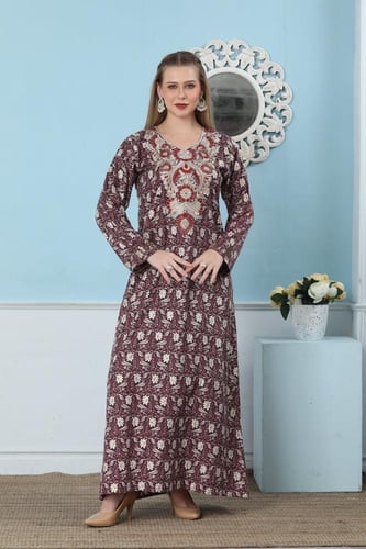 جلابية مخور اماراتي لون واين موديل SX5-54