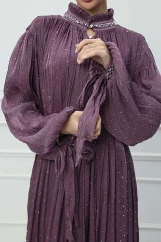 فستان اورجانزا كويتي لون بنفسجي موديل CH6-116