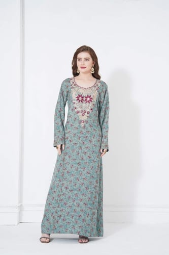 جلابية مخور اماراتي لون تيفاني موديل SX5-84